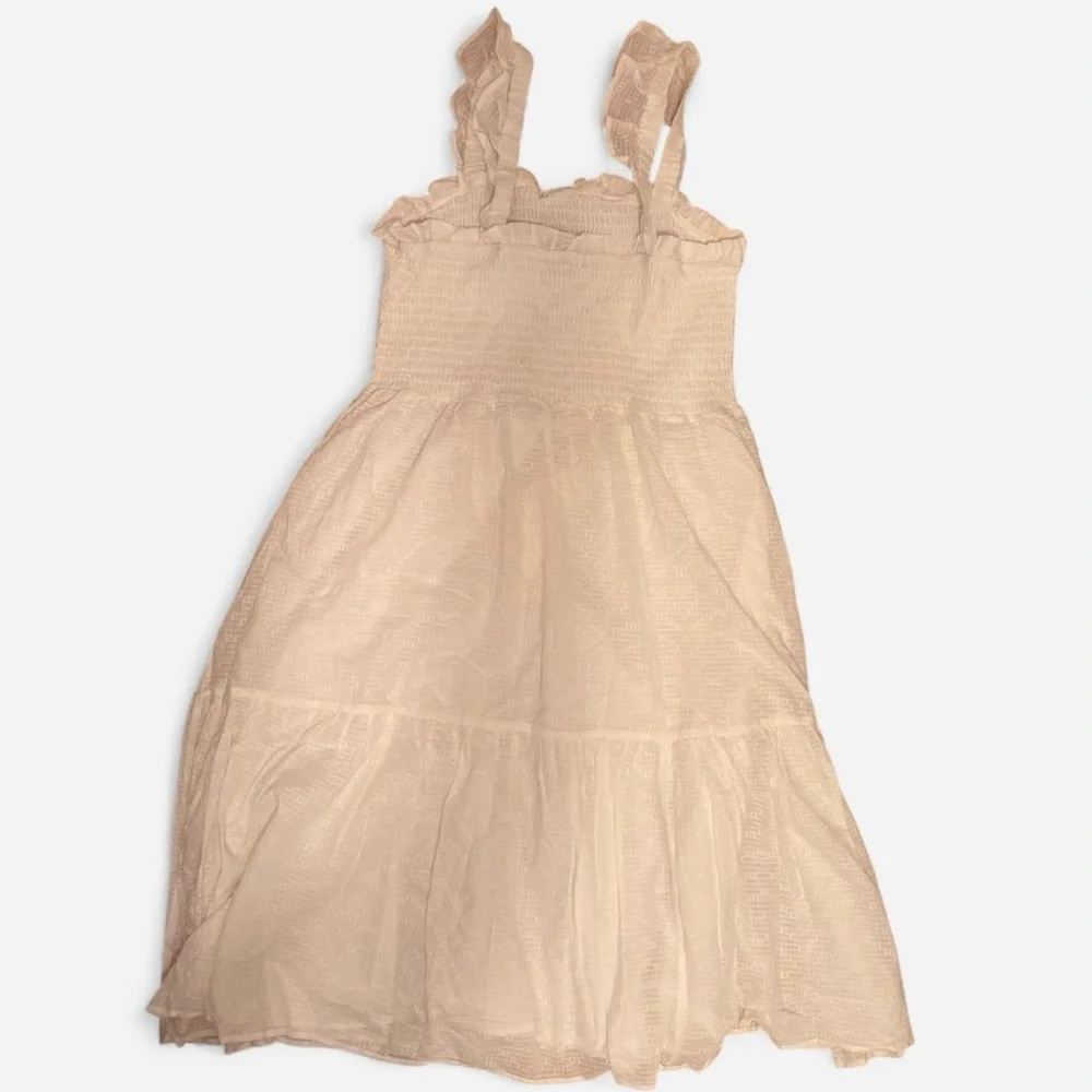 Eloquii NWT White Sundress Ruffle Sleeves Smocked - Picture 5 of 6